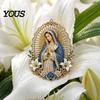 Devotional Christian Pin Sacred Heart of Jesus Brooch, Confirmation Souvenir Faith Accessory with Enamel Brooch Pin, Catholic Lapel Inspirational Gift