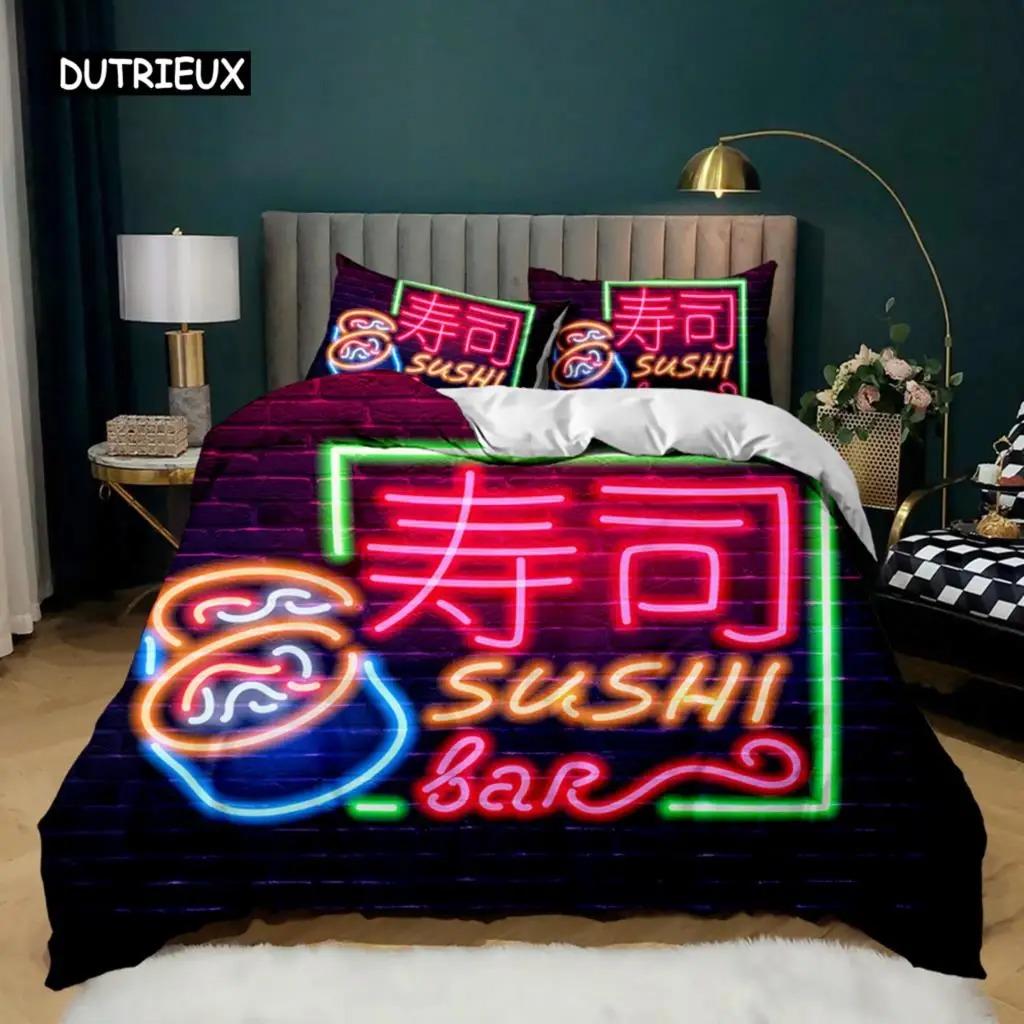 Japanskt Element Påslakanset Geisha Japansk Kultur Tema Enkelsängset Dubbel Queen King Size Polyester Täcke