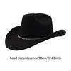 Adult Cowboy Hat, Wide Brim Western Headwear, Lightweight And Sturdy Polyester Party Suitable