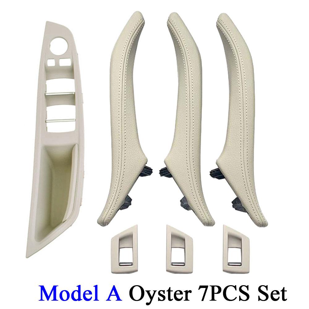 Kierowca z lewej strony wewnętrzne podłokietnik drzwi samochodu pokrywa panelu uchwyt do holowania skórzany zestaw do BMW serii 5 F10 F11 F18 520 523 525 528