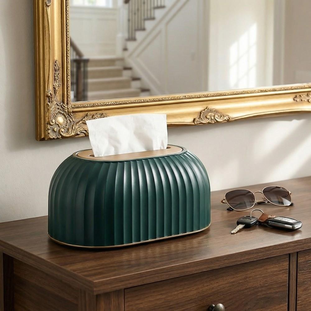 Spring Loaded Tissue Holder Light Luxury Storage Box Convenient Desktop Holder  Tissue Storage