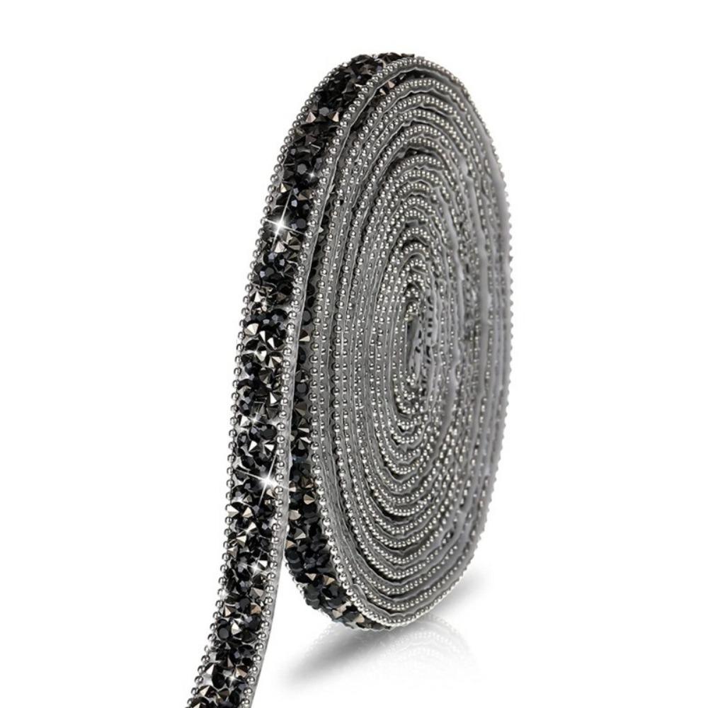 Self Adhesive Crystal Rhinestone Sticker Bling Crystal 1cm Width Rhinestone Ribbon DIY Sticker Diamond Ribbon For DIY Art Craft