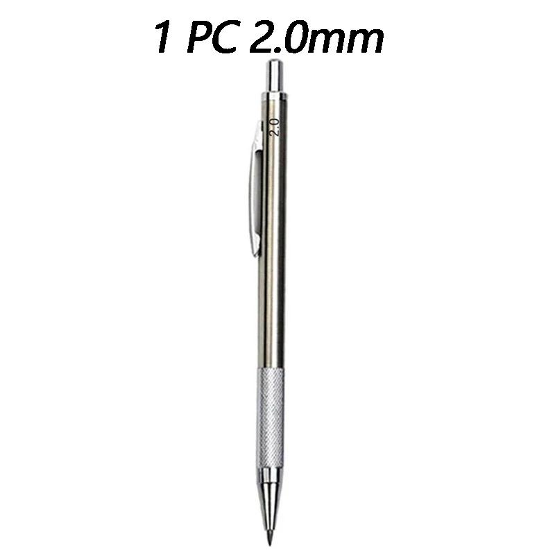 1/2/3 PCS Metal Drawing Pencils 0.3 0.5 0.7 mm HB Art Sketch Writing Mechanical Pencil Leads School Office Supplies Stationery