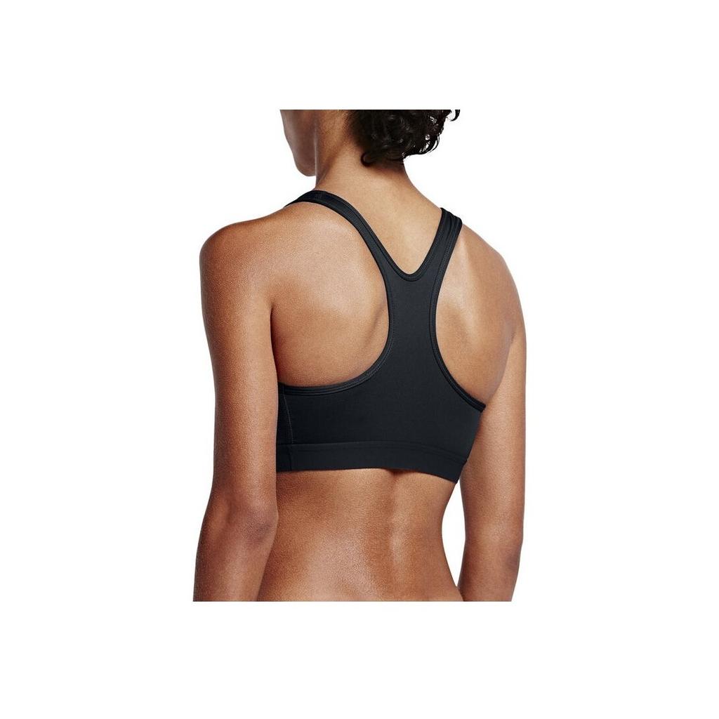 Nike Classic Padded Solid Medium Support Sports Bra Women Underwear Black 823313-010