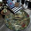 Dinosaur Round Area Rug,Carpet Rug for Living Room Bedroom Sofa Playroom Decor,Non-slip Floor Mat