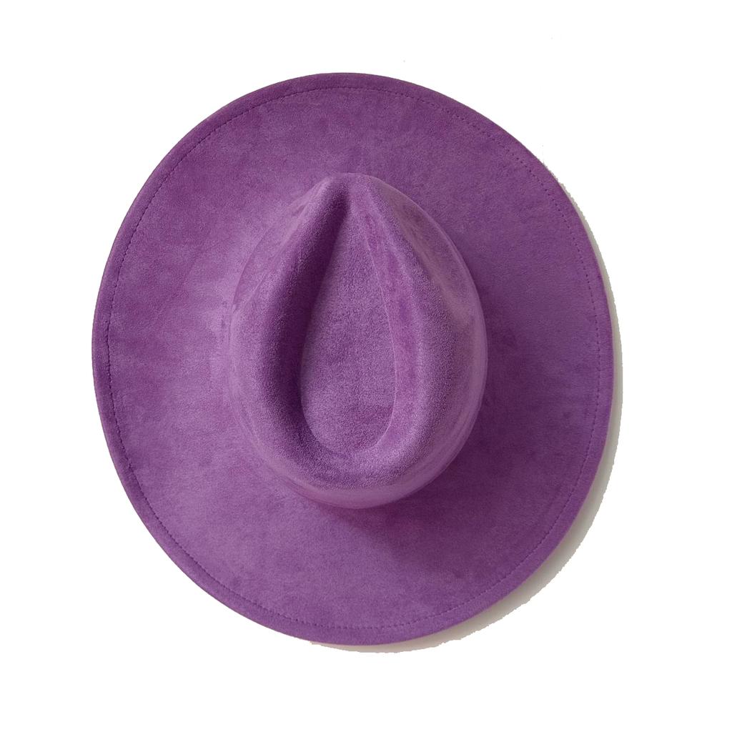 For Burning Vegan Suede Fedora Rancher Hats Blank Hats Multicolor Heart Shaped Top 9.5Cm Brim Unisex Jazz Hat Church Hat