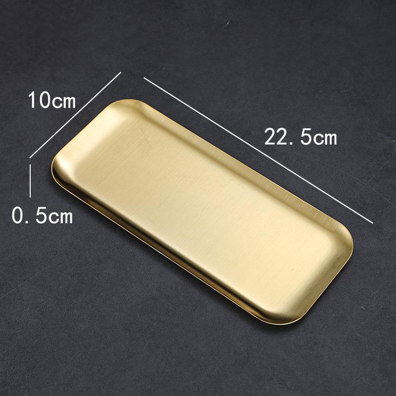 Korean Stainless Steel BBQ Gold Cutlery Round Plate