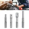 4Pcs Drill Socket Adapter 1/4 3/8 1/2 Nut Driver Socket Hexagonal Shank Extension Socket Adapter For Screwdriver Hand Tool