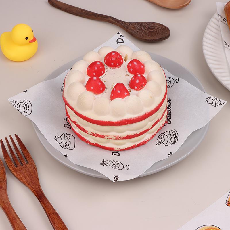 50Pcs Food Grade Baking Wax Paper Food Wrappers For Cake Pastry Wrapping Grease Paper For Festival Party Bread Burger Oilpaper