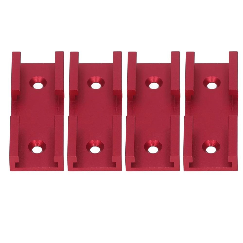 

4 шт., красная универсальная ручка, 80 мм, Т-образный желоб, прочный комплект для пересечения Т-образных направляющих, деревообработка