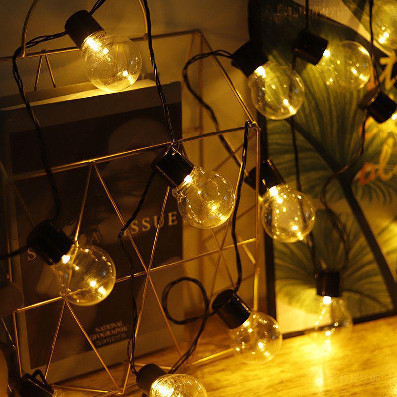 Waterproof Solar String Lights: Round Ball Fairy Lights for Outdoor Camping, Tents & Night Market Stalls.