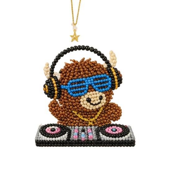 Yousheng 3D Beaded Animal Kit,Cute Tiny Highland Cow Beading Kit with Colorful Embroidery Beads And Instructions,Handmade Bead Art Craft for Beginners
