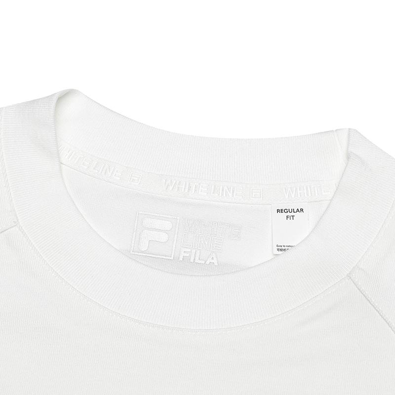 Fila Original Casual Versatile Knitted Short Sleeve T-Shirt Women Tops Cloud-Mushroom-White F11W519103FWT