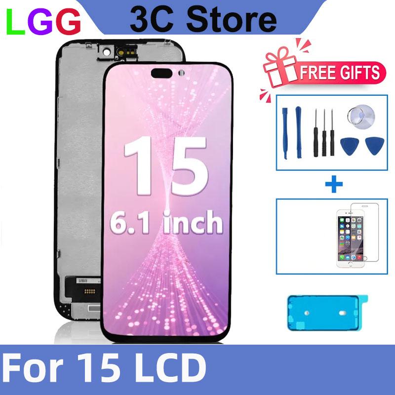 LCD Display for iPhone 15 Touch Screen Digitizer Assembly Replacement Parts 15(4K HD)