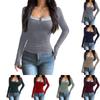 Women's Casual Sexy Color Lace Neck Long Sleeve Top/Undershirt/T,shirt