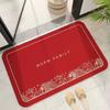 Red Absorbent Bathroom Door Mat