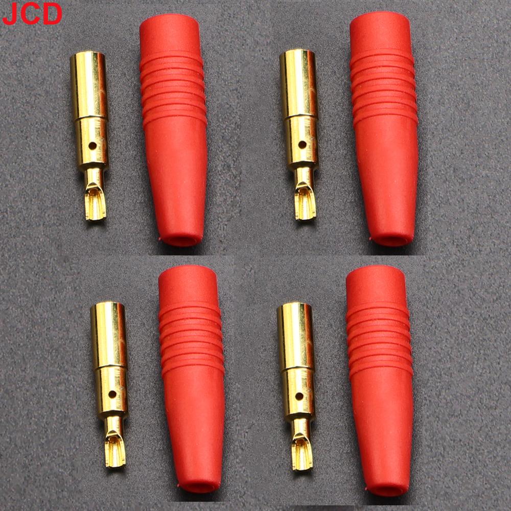 JCD 4pcs New  4mm Plugs Gold Plated Musical Speaker Cable Wire Pin Banana Plug Connectors