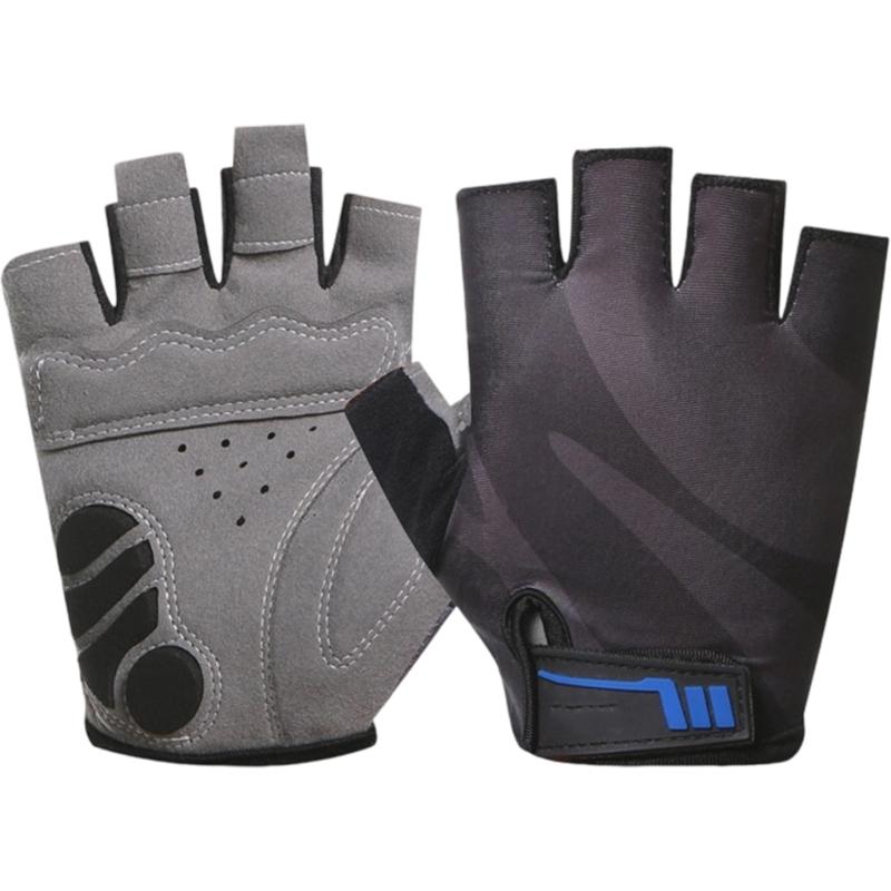Rutschfester Atmungsaktiver Sporthandschuh Halbfinger Fitnesshandschuh Fingerloser Radhandschuh für Gewichtheben, Training