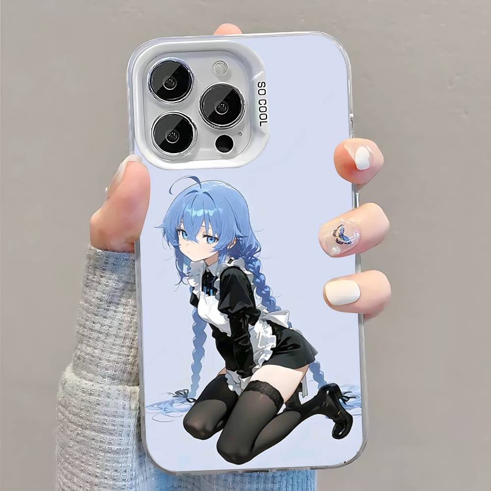 Phone Case For iPhone 16,15,14,13,12,11,Pro,XS,Max,Plus,Mini,SE M-Mushoku Tensei Roxy White Candy Matte Shockproof Cover