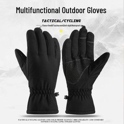 Men’s Non-slip Windproof Waterproof Touchscreen Gloves for Autumn/Winter Mountaineering and Cycling