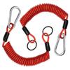 Chaksy 2pcs 6ft Breakaway Trailer Cable, Trailer Breakaway Safety Cable Spring Tow Coil Wire for RV Trailer Camper