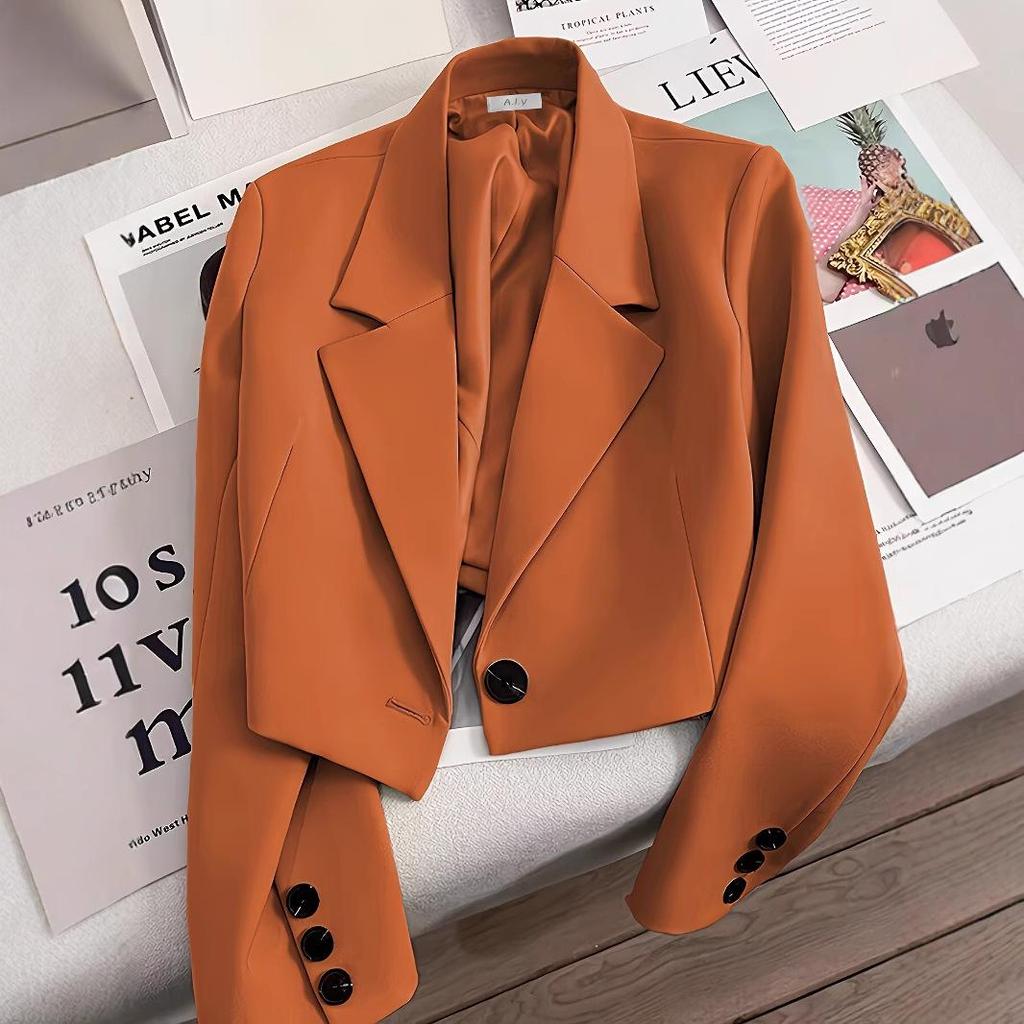 2026 Women's Slim Fit Short Blazer: Versatile High Waist Jacket for Spring & Autumn