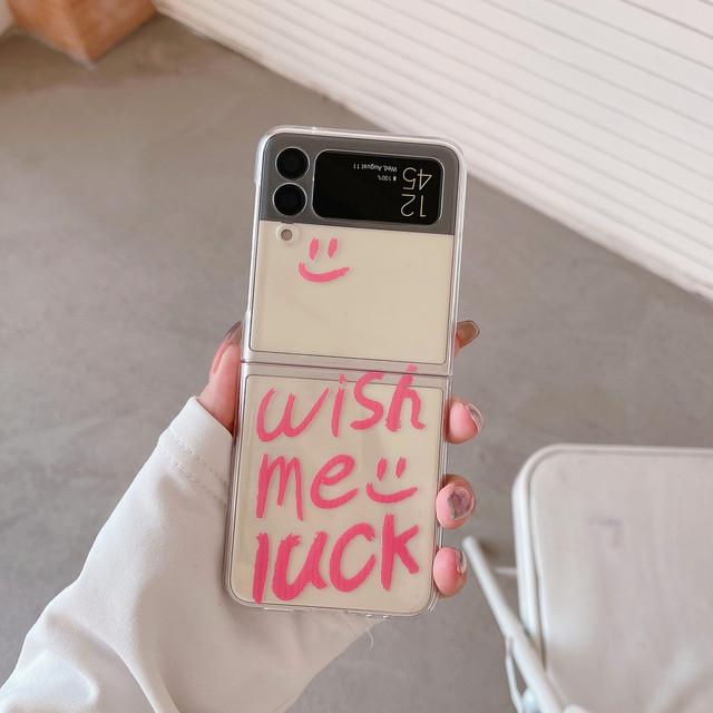 Pro Samsung Galaxy Z Flip 4 Case náramek s 3 hvězdičkami Transparentní skládací pouzdro Pro Samsung Z Flip 3 nárazuvzdorný pevný zadní kryt