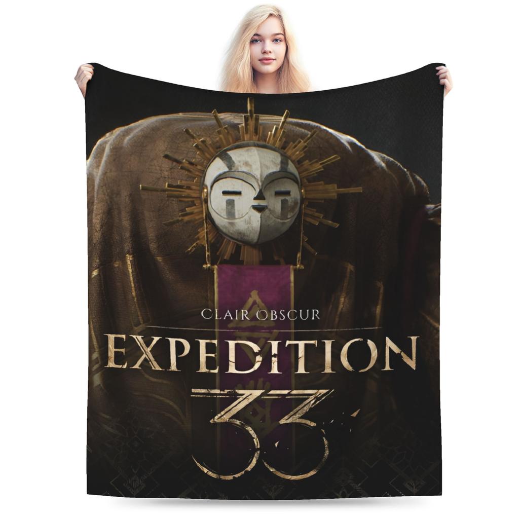 Clair Obscur Expedition 33 Gamer Vintage 90er Jahre Sachen Decken Super Weicher Samt Überwurf Gemütliches Teppichstück