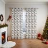 American Christmas Decorative Curtains Bedroom Background Cloth Non-Punching Blackout Finished Curtains