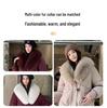 Women's Short Winter Jacket with Thick Fur Collar - European and American Style, Warm and Anti-Fur Design
