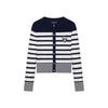 Teenie Weenie Bear Letter Stripe Knitted Cardigan
