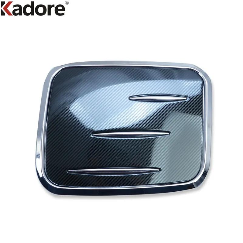 Car Gas Fuel Tank Cover Trim For Toyota RAV4 RAV 4      2024 Carbon Fiber Oil Gasoline Cap Frame Accessories