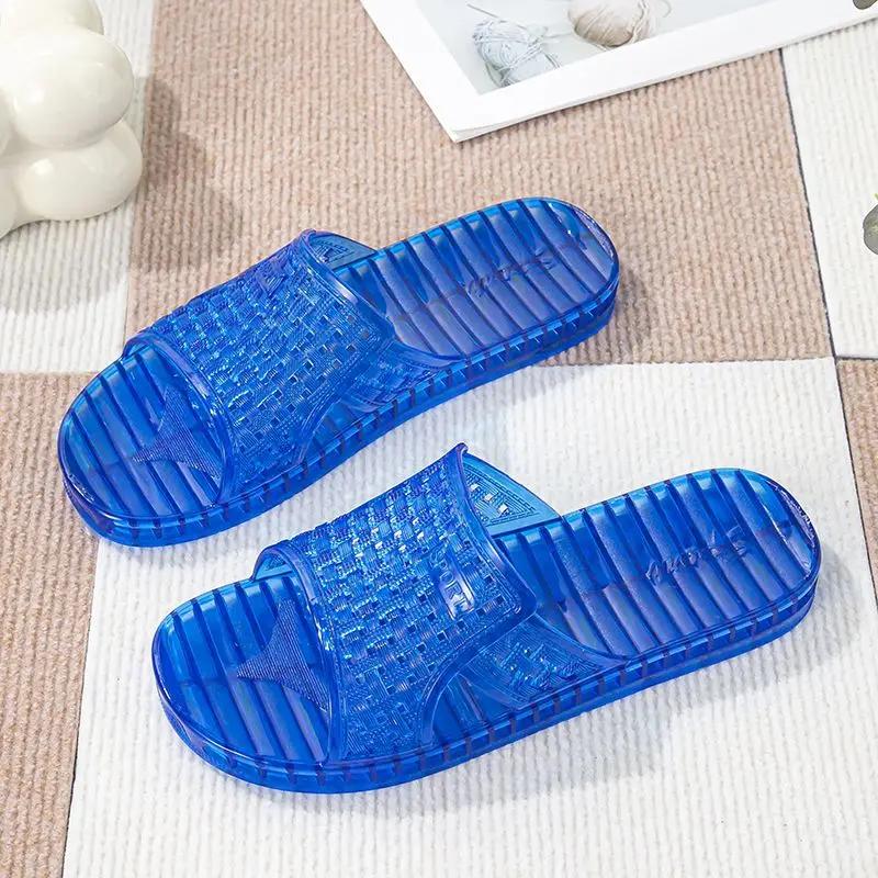 Men's Shoe Pvc Plastic Soft Bathroom Shiatsu Male Slipper Flat Sabot Fun Low Price Designer Luxury Trend 2025 Elegant Y2k Slides
