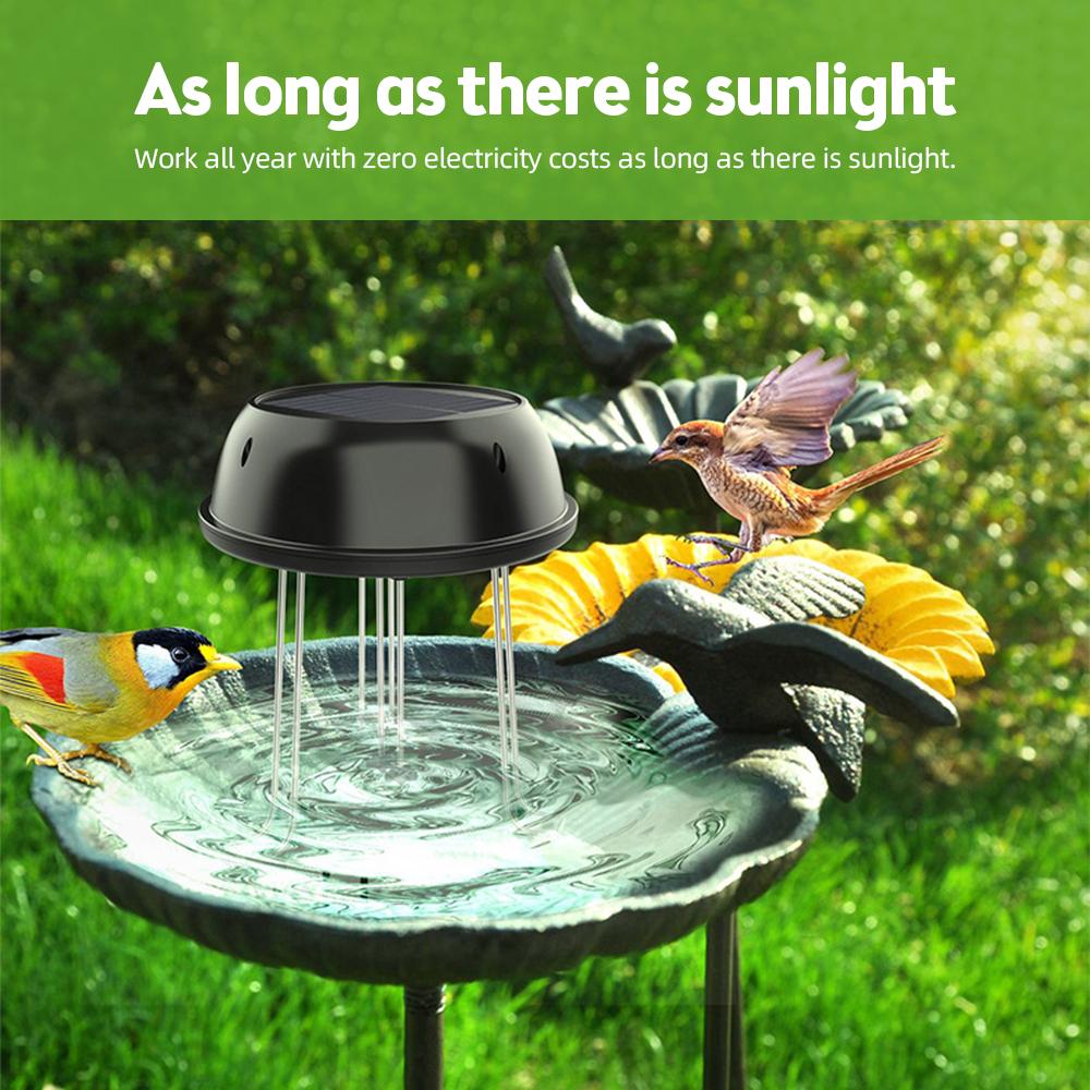 Solar Water Wiggler for Bird Bath Round Shaped 5V 0.5W Solar Powered Water Agitator Bubbler for Garden Pond Decoration NO Batter