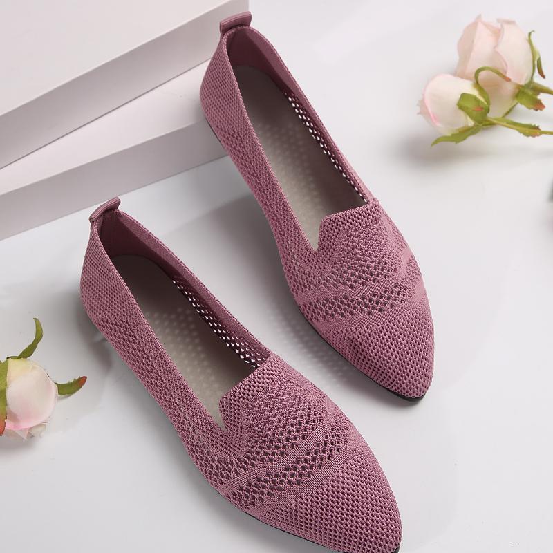 New Mesh Breathable  Women Breathable  Slip On Flat Casual Shoes Ladies Loafers Socks Shoes Women Zapatillas Mujer Womens Shoes