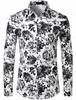 Stylish long-sleeve men's shirt with lion king print.