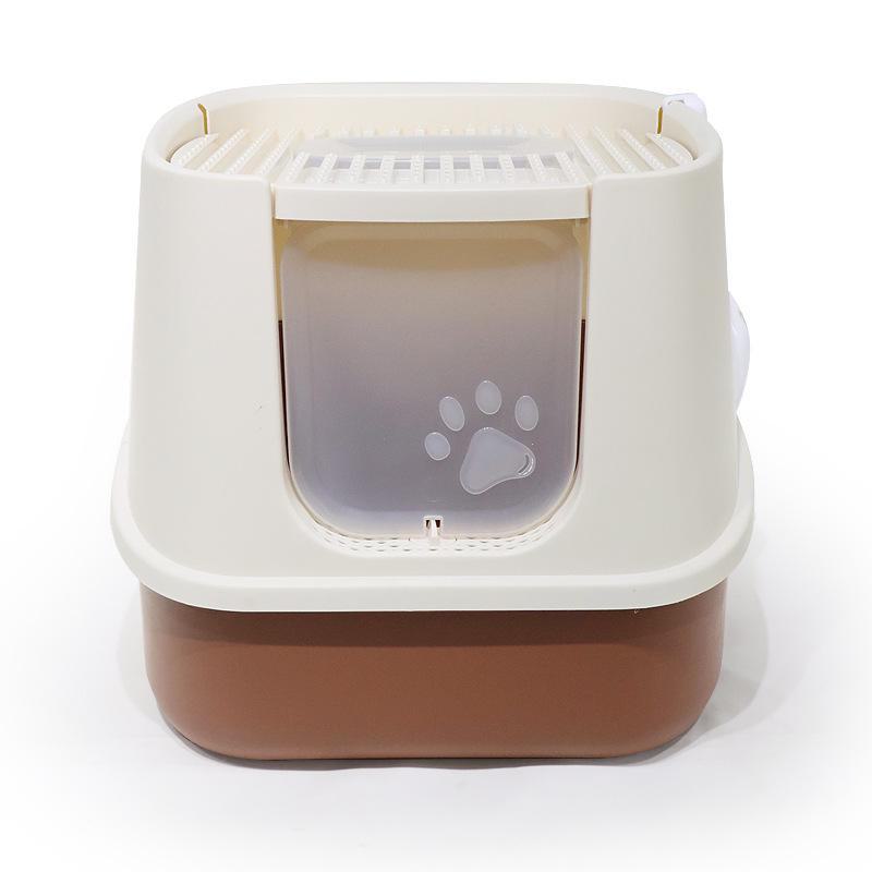 

Большой, брызгозащищенный кошачий туалет: Полностью закрытый, с защитой от выноса, с верхним доступом и дезодорантом Fully Enclosed Litter Box