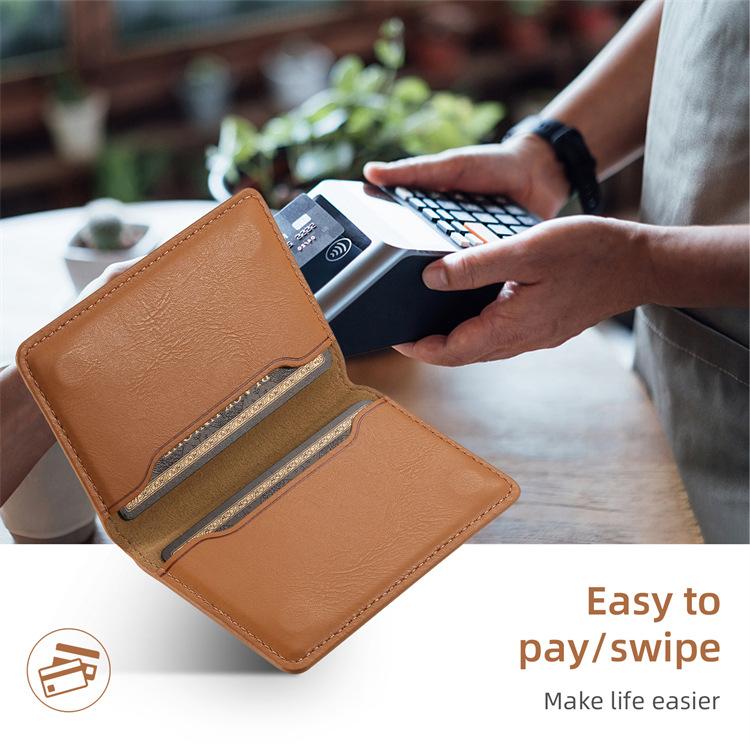 Denior Applicable iPhone11ProMax Magnetic Mobile Phone Leather Case Insert Card Separation Case 7/8Plus Mobile Phone Case