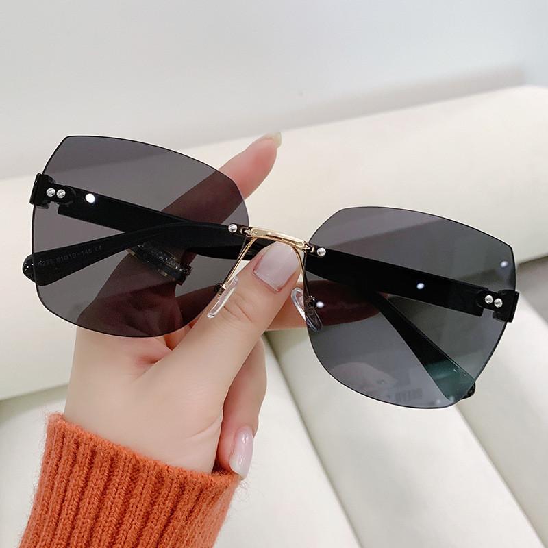 

Unisex Frameless Sunglasses With Uv380 Protection For Travel And Outdoor Activities Style A