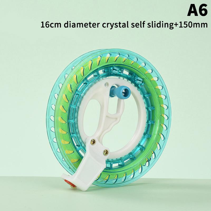 1 Piece Winder Fire Wheel String Flying Handle Tool Kite Reel Twisted String Line Outdoor Round Blue Grip For Flying Kites