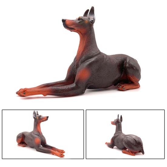 Doberman Pinscher Model Cognitive Ability Burrs-free Smell-less Action Figure Toy Doberman Pinscher for Children