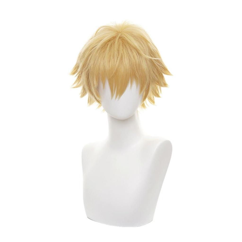 Ekienn Denji Cosplay Perücke Denji Hitzebeständige Perücke Anime Kostüm Halloween Party Event Kostüm Perücke Verkleidung Party Event