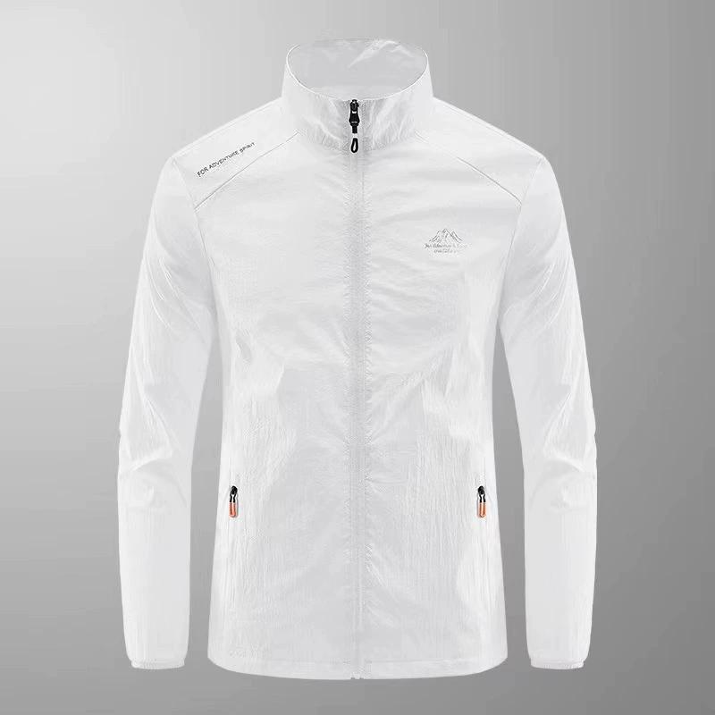 Giacca a vento estiva da uomo UPF100+ Tasche con zip Protezione solare UV Giubbotti Traspirante Ultra-leggero Abbigliamento Outdoor Pelle Sottile Cappotti Campeggio