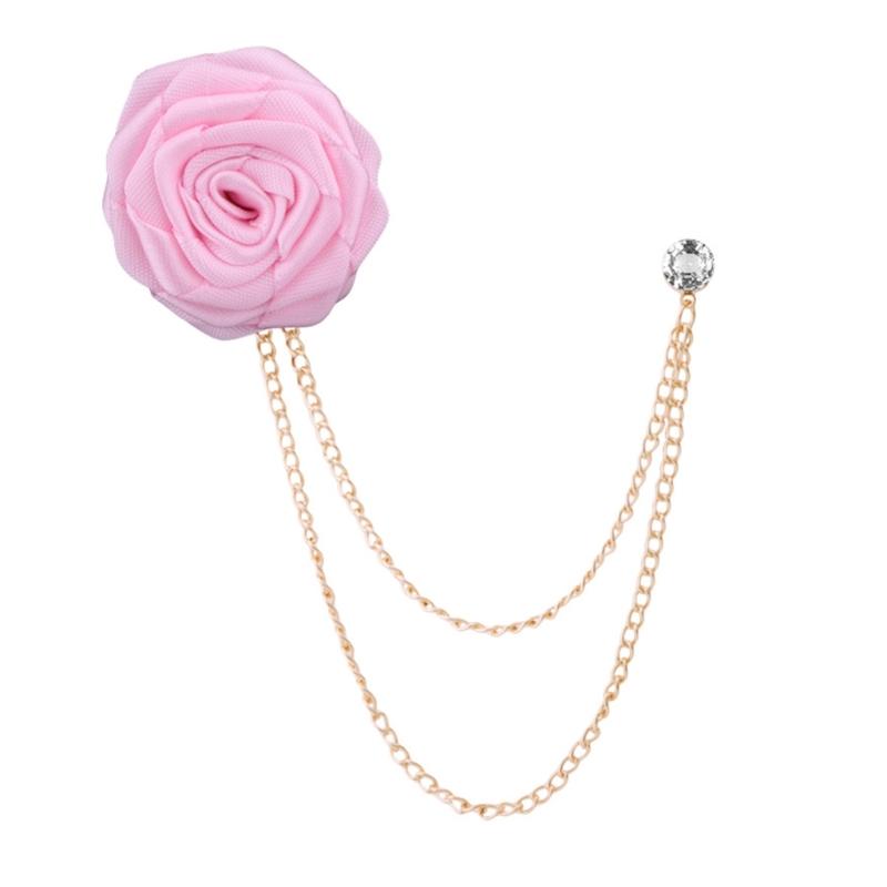 Bräutigam Hochzeit Anstecknadeln Stoffkunst Rose Anstecknadel Gut gestaltetes Abzeichen Quasten Kette Brust Anstecknadel Mode Abzeichen