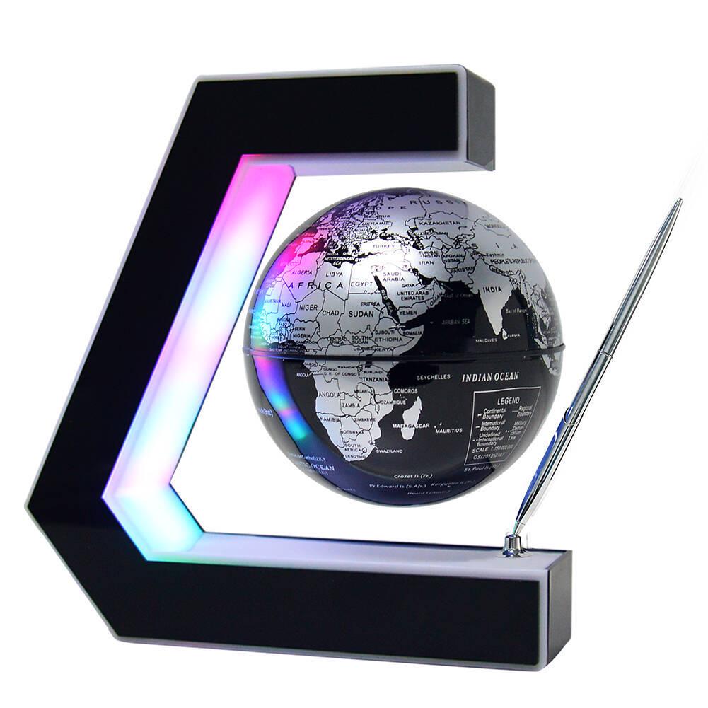 Luminous 3-Inch Magnetic Levitation Globe Ornament - Creative Tech Gift for Home or Office