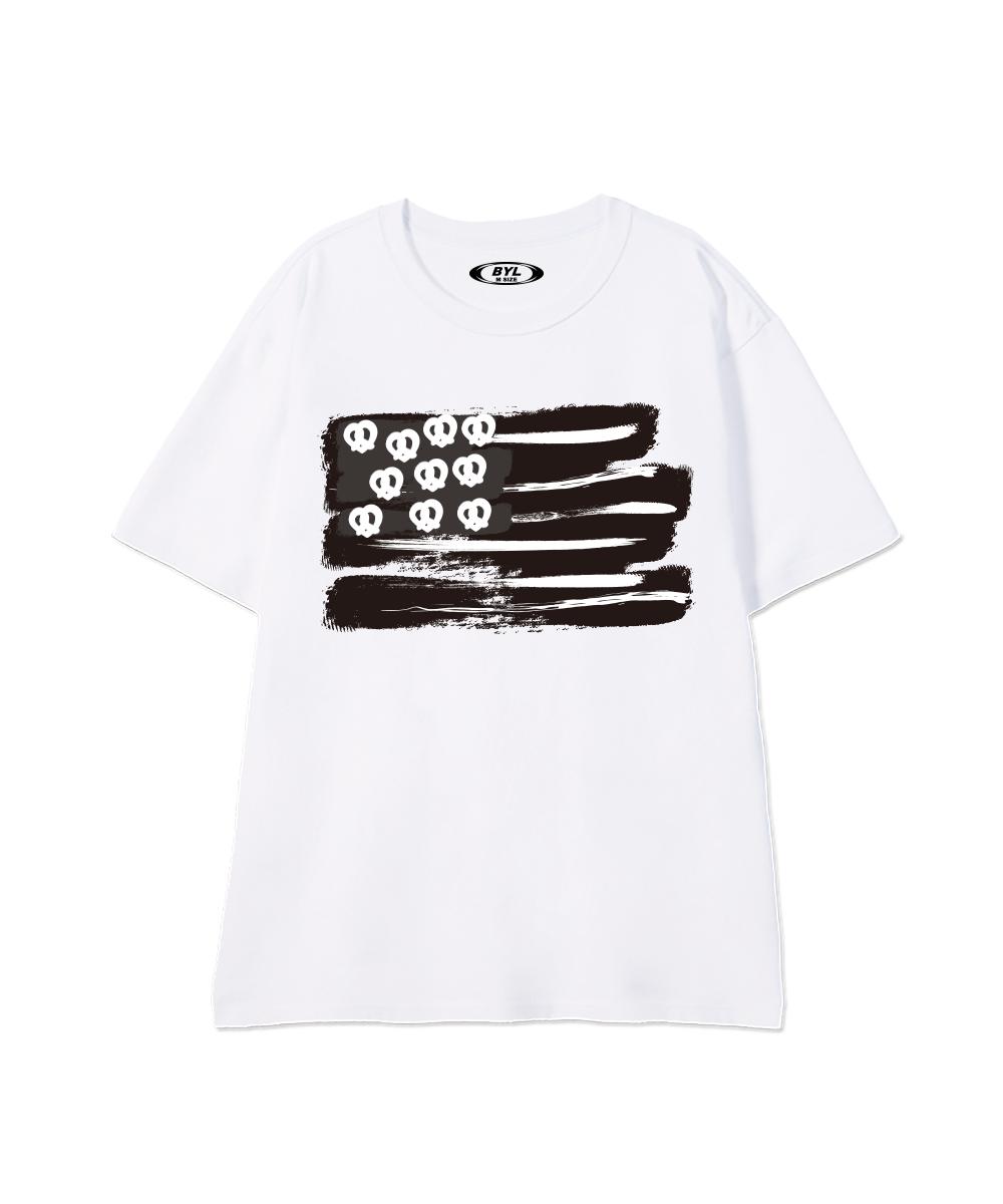 Biel Pretzel Flag Short Sleeve T-Shirt White Xl