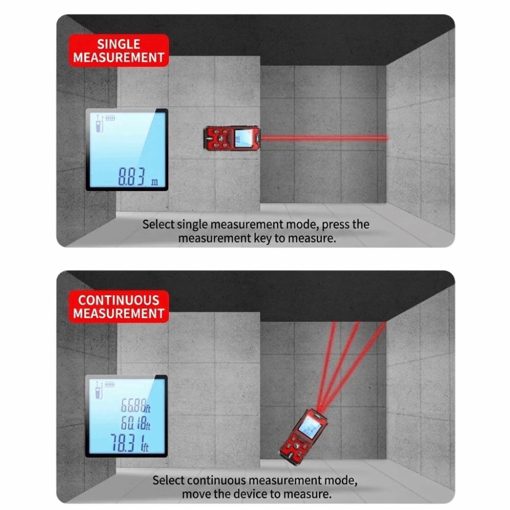 High Precision Laser Rangefinder Rechargeable Laser Range Finder  Construction Site