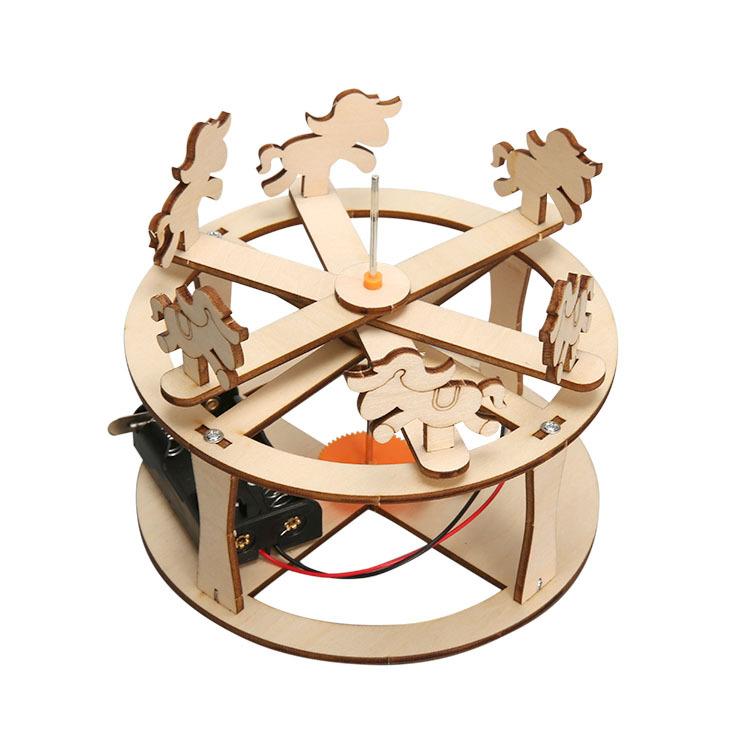 Science Small Making DIY Carousel Horse Children's Handmade Primary School Science Experiment Steam Education Science And Education Teaching Aware