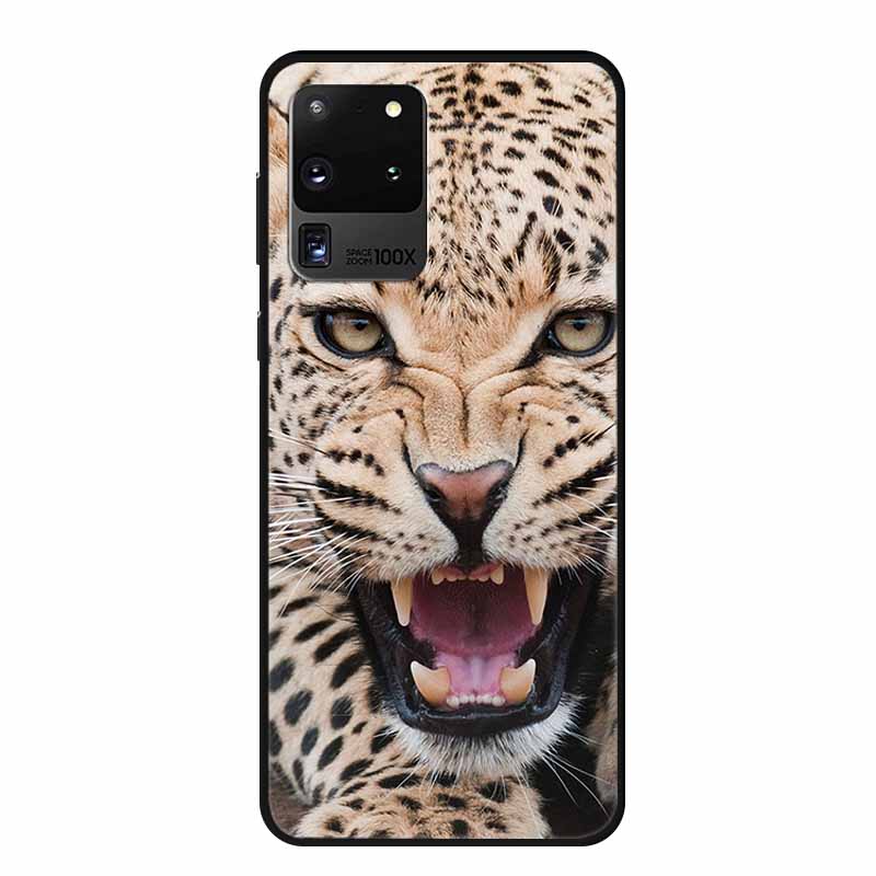 For Samsung S20 Ultra 5G Phone Cases Animals TPU Soft Silicone Back Cover for Samsung Galaxy S20 Ultra LTE 5G Funda Bumper Coque