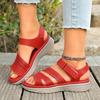 Slip-on Casual Beach Shoes Summer Fashion Fish Mouth Female Wedge Heel Light Comfortable Sandals Women
